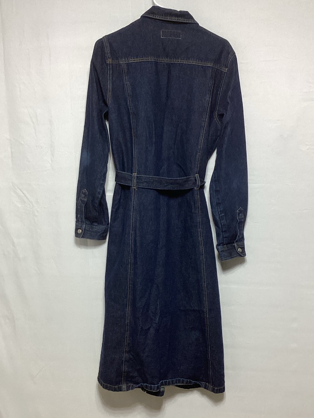 Angels Dark Blue Denim Shirt Dress with Tie Waist - Picture 6 of 11